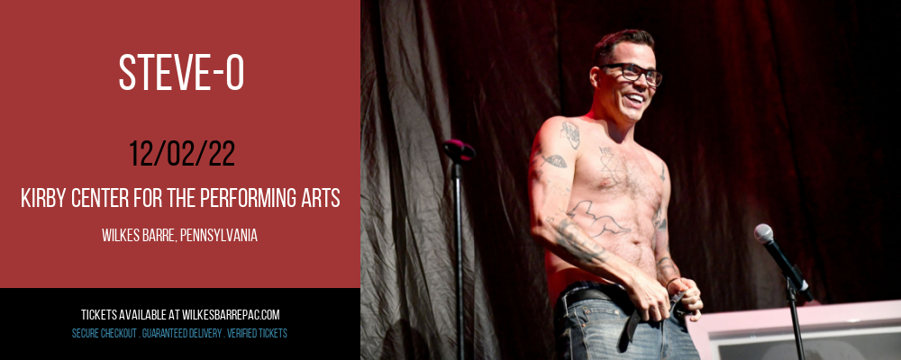 Steve-O at Kirby Center for the Performing Arts tickets Steve-O at Kirby Center for the Performing Arts