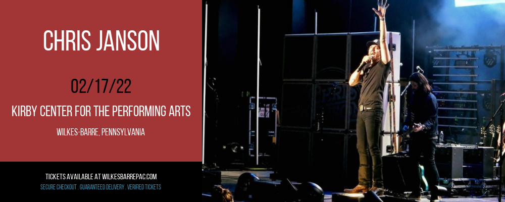 Chris Janson at Kirby Center for the Performing Arts tickets Chris Janson at Kirby Center for the Performing Arts