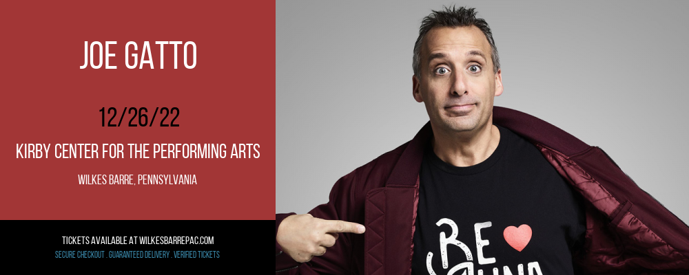 Joe Gatto at Kirby Center for the Performing Arts tickets Joe Gatto at Kirby Center for the Performing Arts